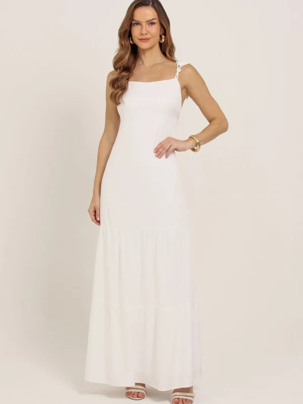 Vestido Longo Com Detalhe Alça Corda